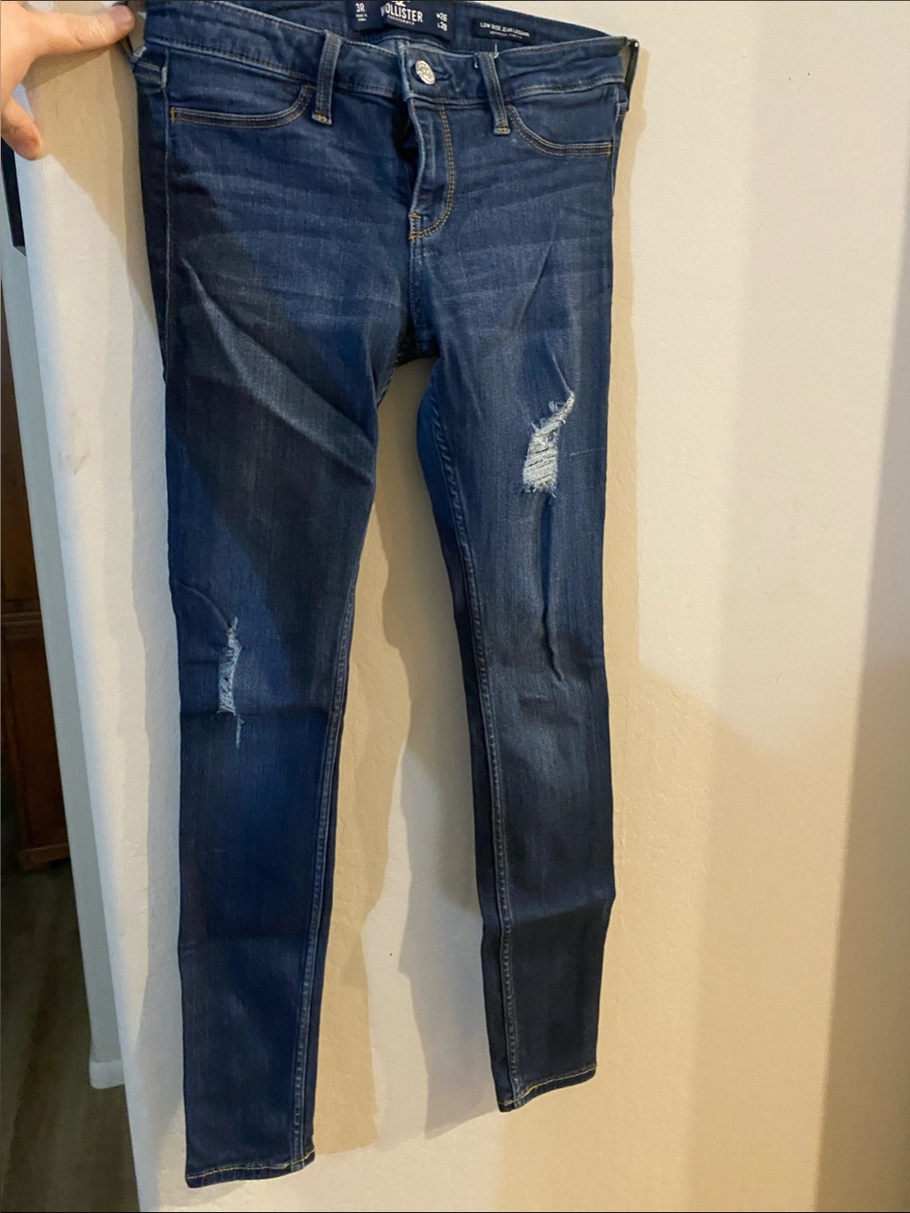 Hollister Women's Indigo Ripped Skinny Jeans